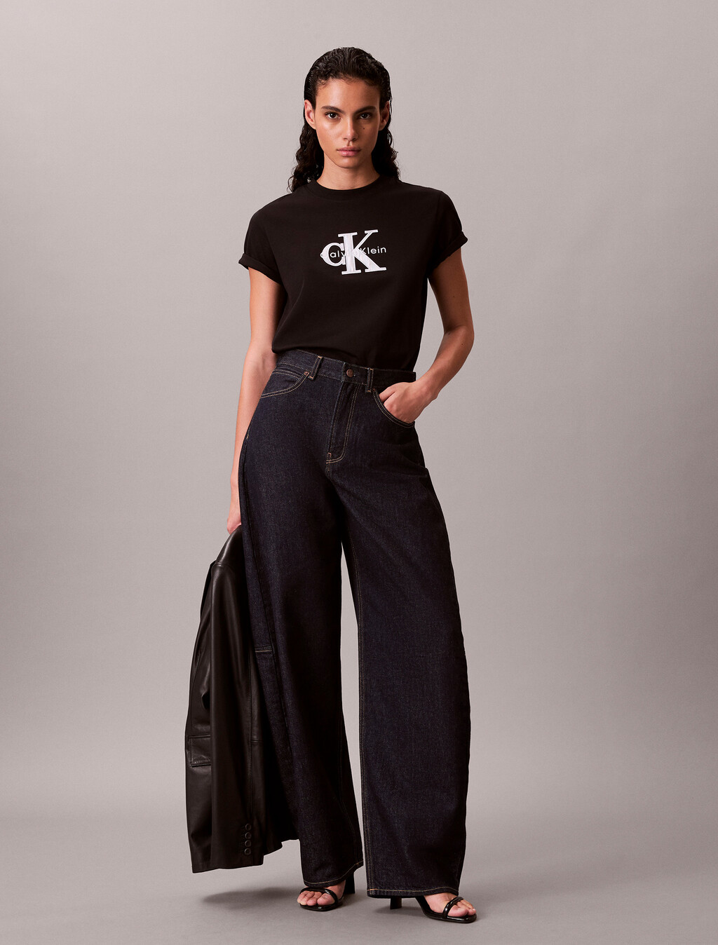 Shine Monologo Graphic Classic T-Shirt, Black, hi-res