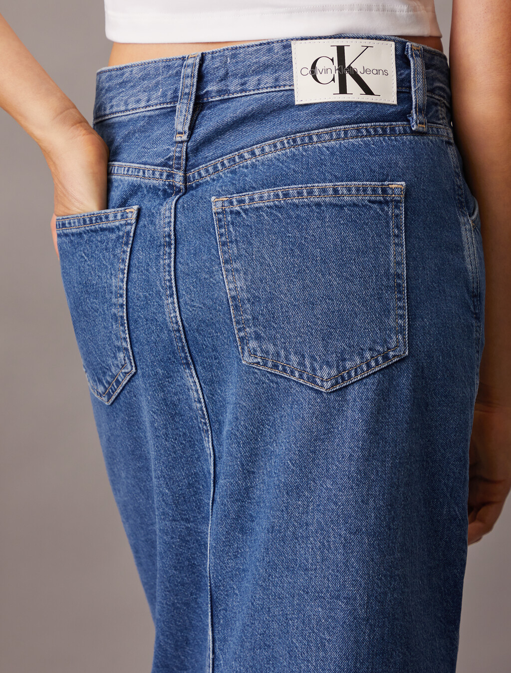 Denim Maxi Skirt, Denim Light, hi-res