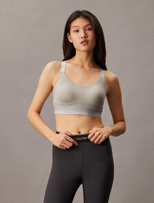 Essentials Modern High Support Bra, B10 Grey Heather, hi-res