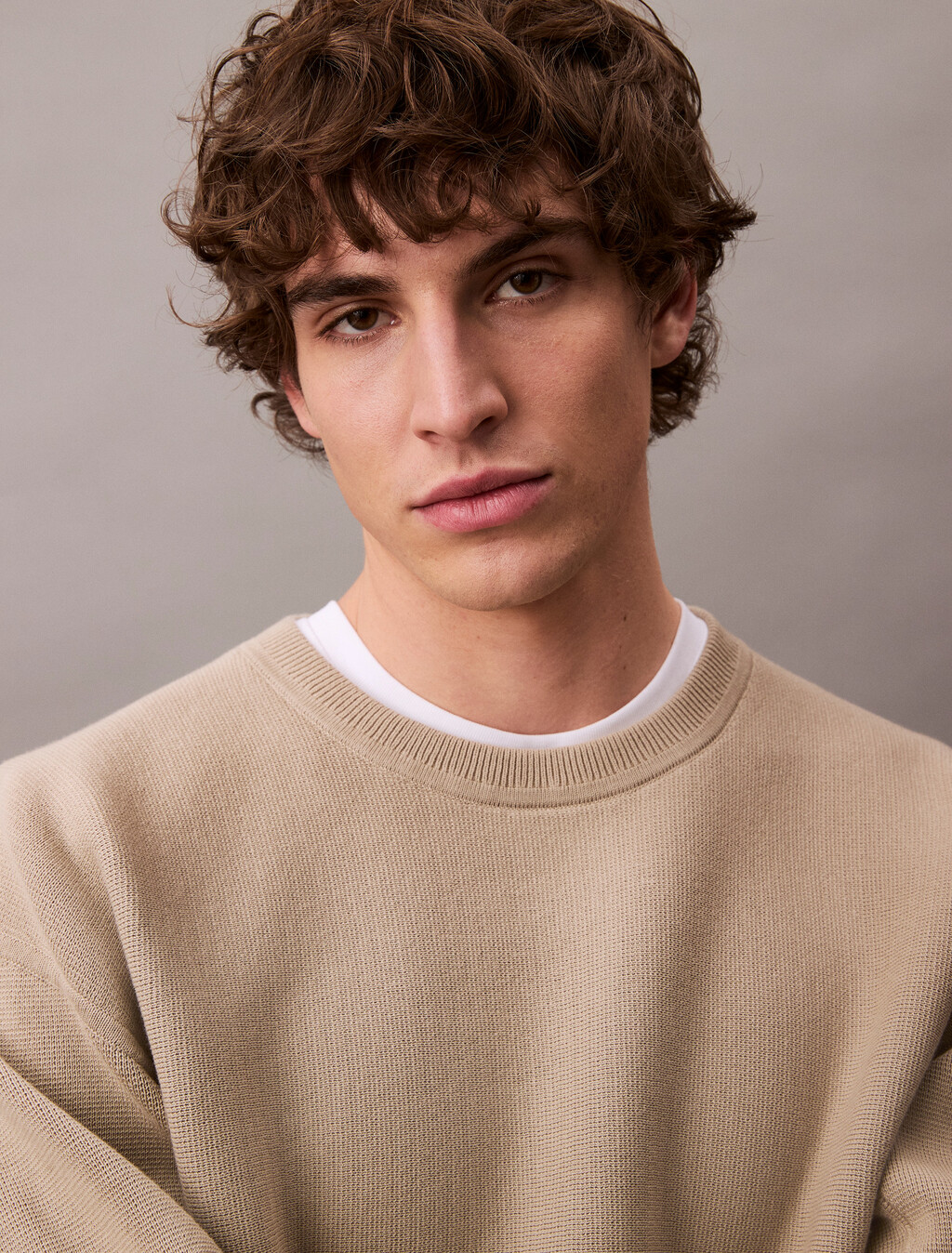 Cotton Blend Relaxed Sweatshirt, Pure Cashmere, hi-res