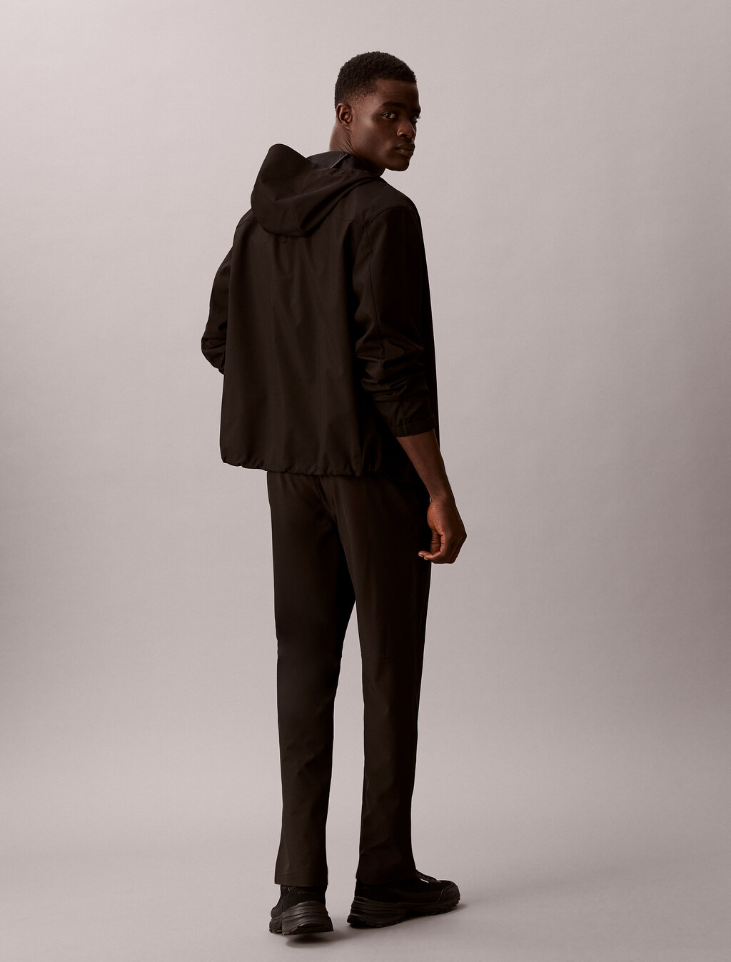 Water-Repellent Performance Trousers, Black, hi-res