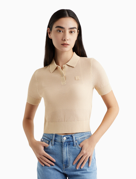 Second Skin Open Knit Polo