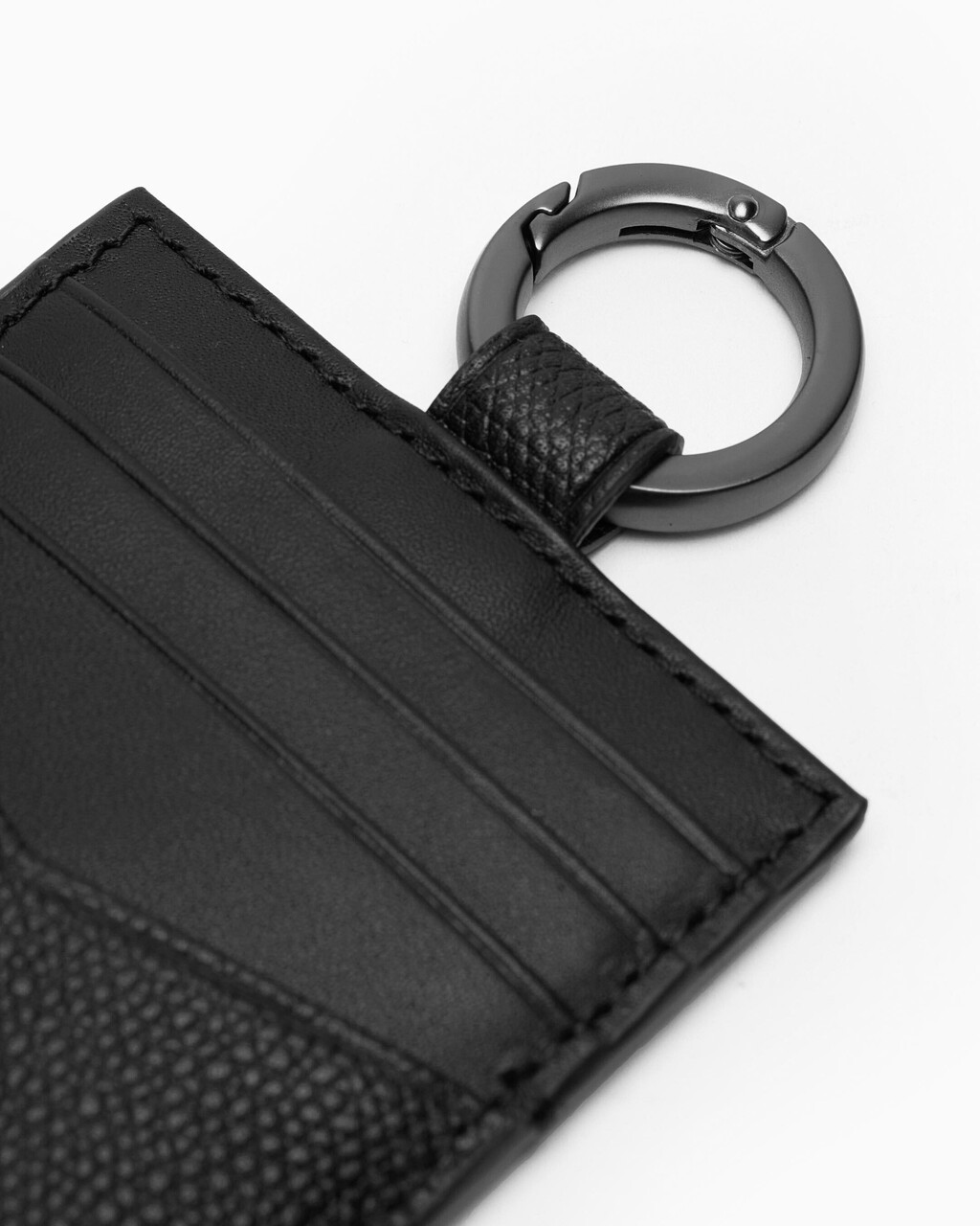 LEATHER LOGO HARDWARE CARDHOLDER