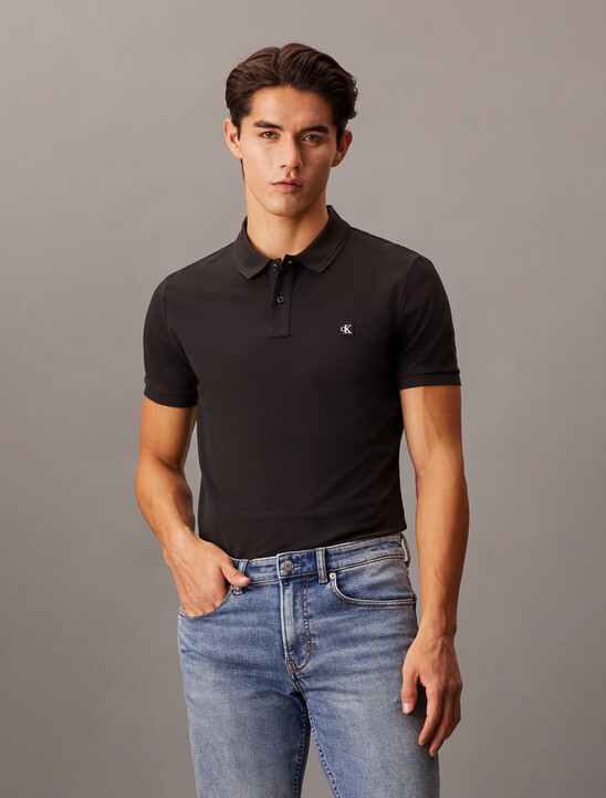 CK Badge Smooth Cotton Slim Polo