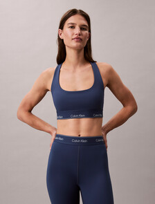 Essentials Modern Medium Support Bra, Dark Denim, hi-res