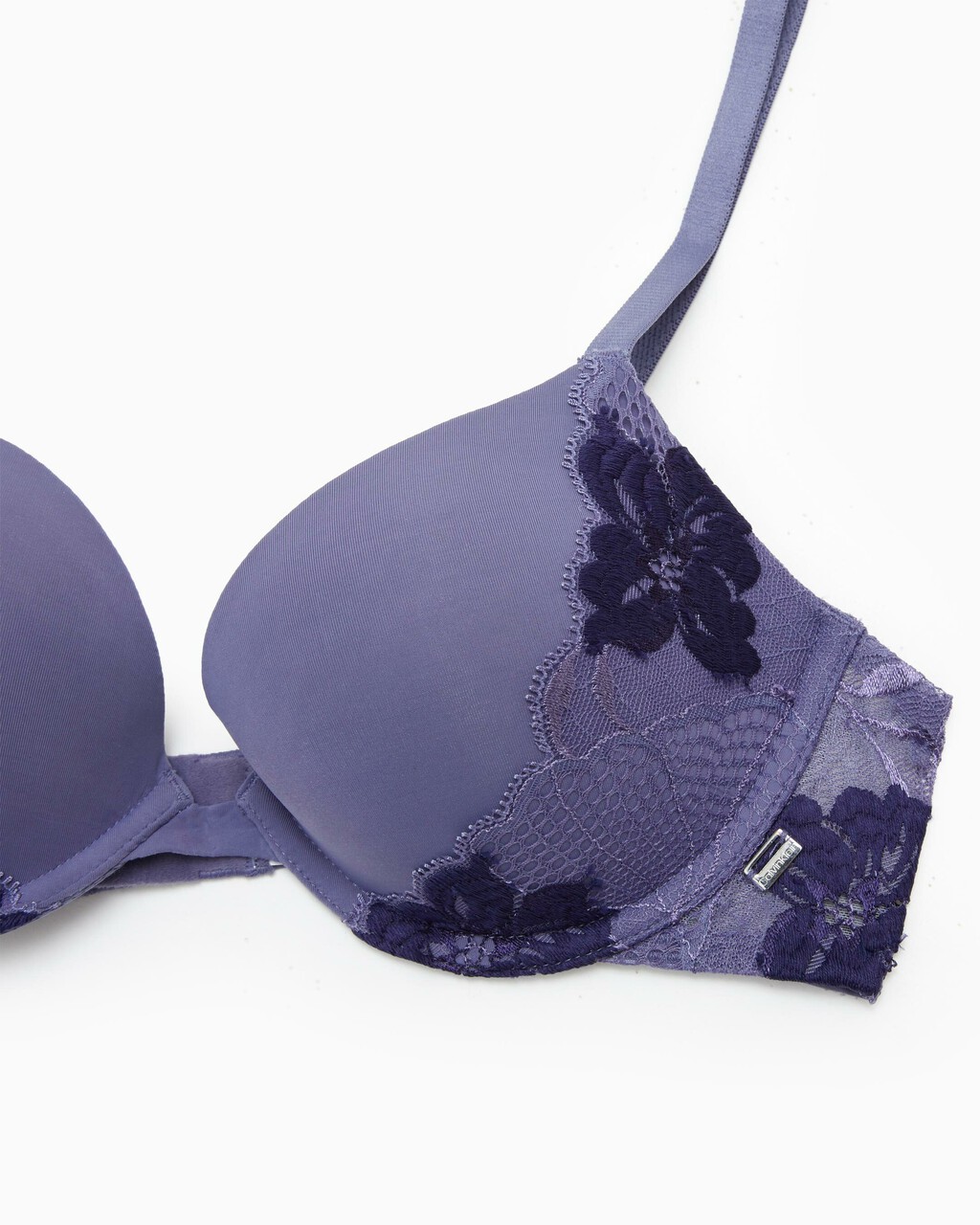 PERFECTLY FIT POPPY PUSH UP PLUNGE BRA, BLEACHED DENIM, hi-res
