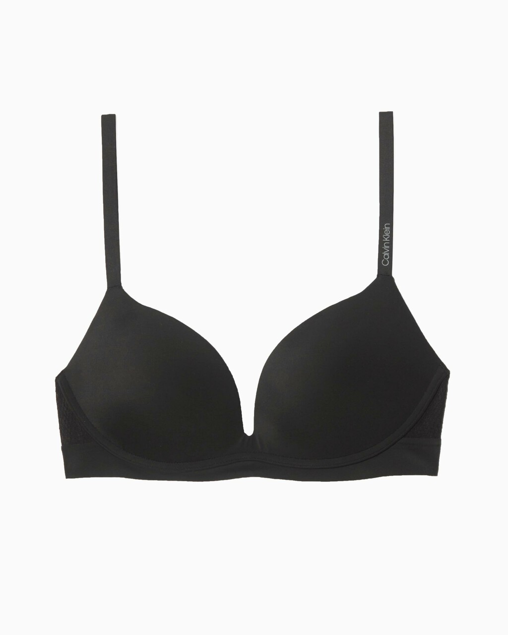 Mesh Lace Push Up Plunge Bra, Black, hi-res