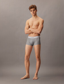 Icon Cotton Stretch Limited Edition Low Rise Trunk, CORE LOGO_GREY HEATHER, hi-res