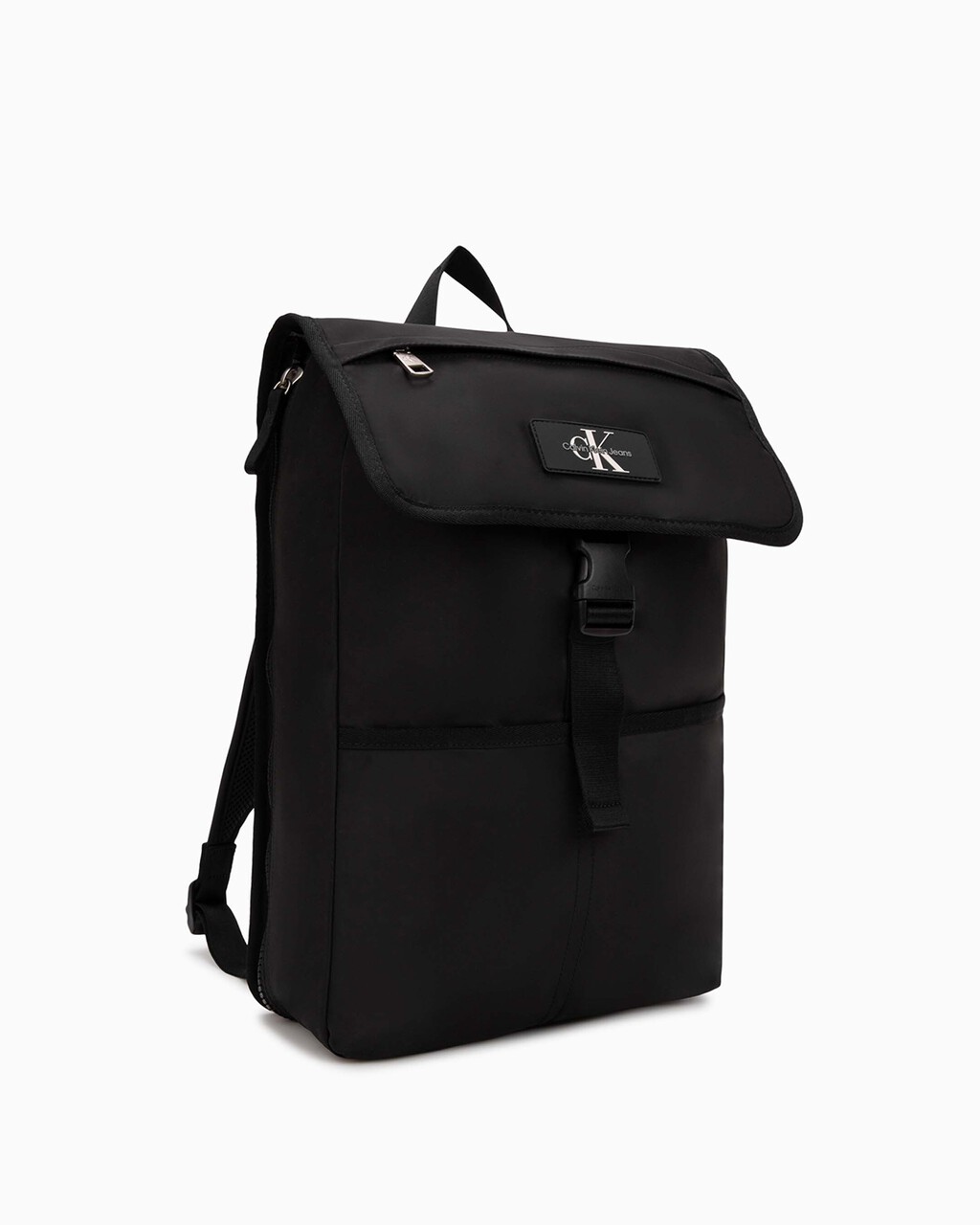Expandable Square Flap Backpack, BLACK, hi-res
