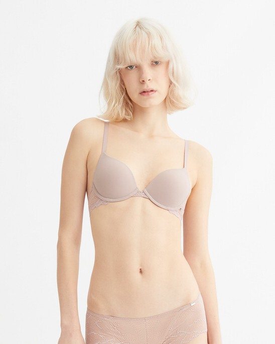 SCALLOPED LACE LIGHTLY LINED DEMI BRA