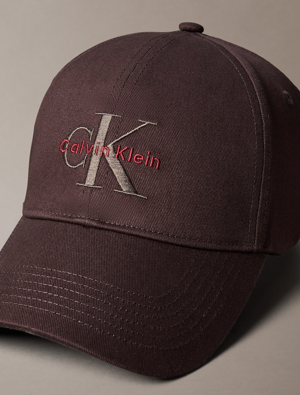 Twill Logo Cap, Rich Brown, hi-res