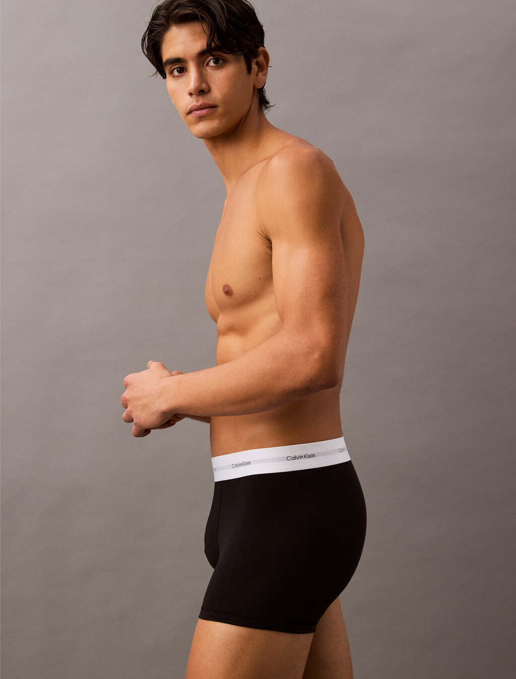 Cotton Modal Stretch 3-Pack Trunk, BLACK/BLACK/BLACK, hi-res