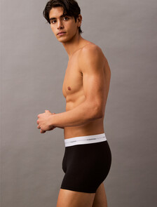 Cotton Modal Stretch 3-Pack Trunk, BLACK/BLACK/BLACK, hi-res