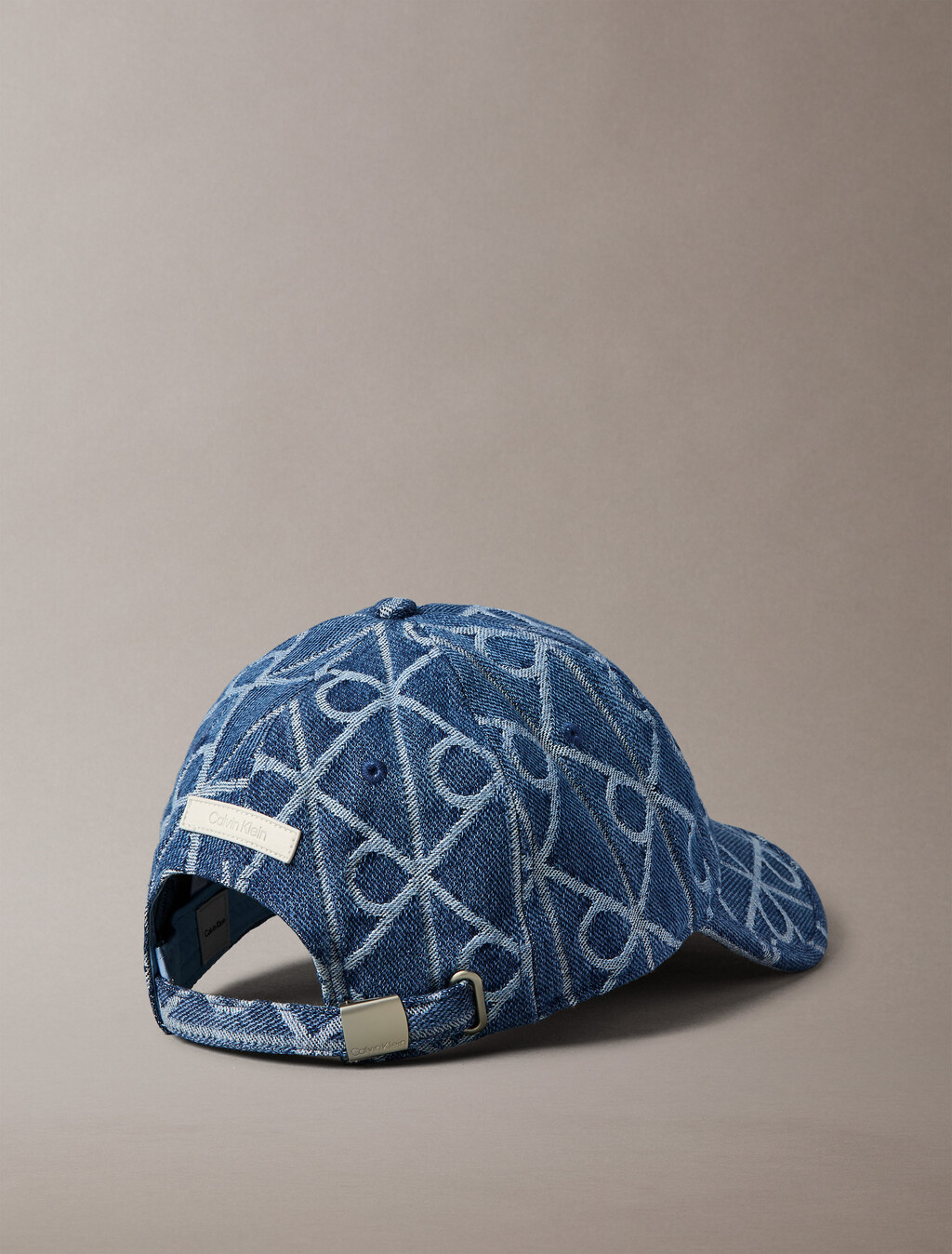 Denim Logo Jacquard Cap, Medium Wash, hi-res