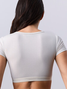 Jung Kook for Calvin Klein Heritage Cotton Lightly Lined T-Shirt Bralette, Tofu, hi-res