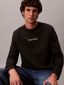 Relaxed Long Sleeve T-shirt, Black, hi-res