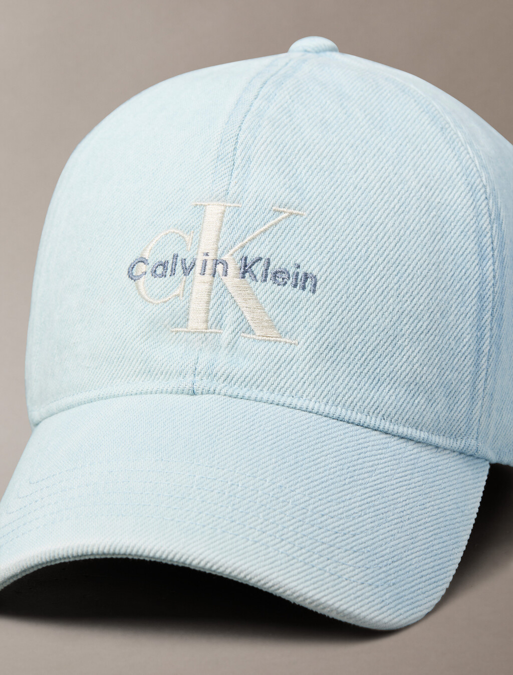 Denim Logo Cap, Light Wash Denim, hi-res