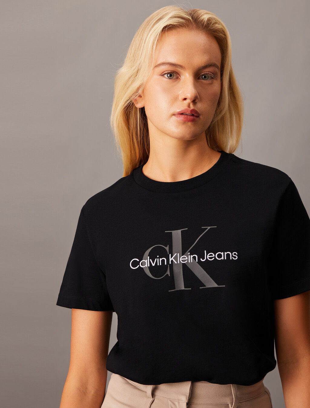 Monogram T-shirt, Black, hi-res