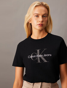Monogram T-shirt, Black, hi-res