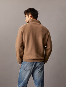 Tech Knit Quarter Zip Sweater, Spiced Plum, hi-res