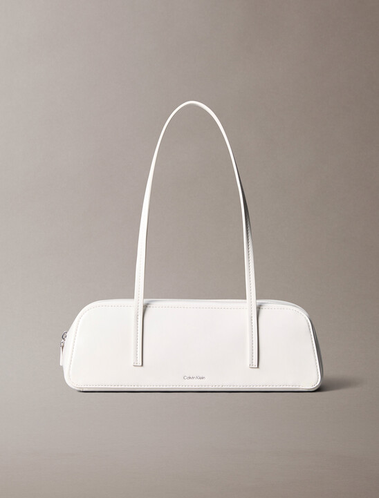 Glossy Foil Logo Bauletto Shoulder Bag