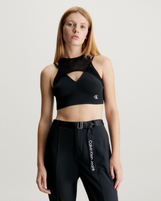 Double Layer Knit Tank Top