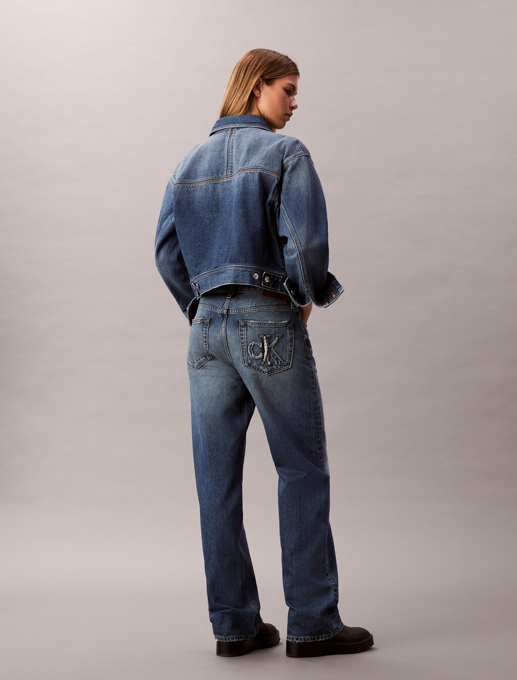 90's Straight Jeans, CK SANDED BLUE, hi-res
