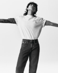 Calvin Logo Crew Neck Tee, Brilliant White, hi-res