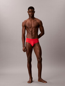 CK Black Microfiber Stretch Hip Brief, Goji Berry, hi-res