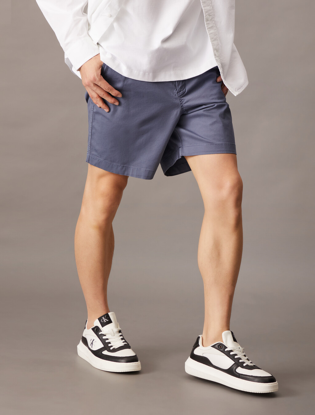 Signature Cotton Chino Short, Grisaille, hi-res
