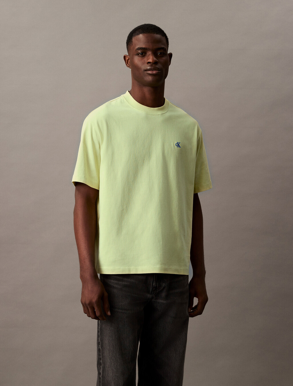 Calvin Logo Crew Neck Tee, Nile, hi-res