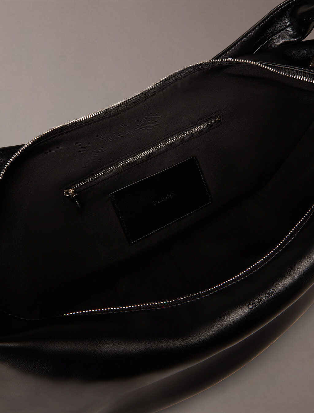 CK Pinched Large Crescent Bag, Black, hi-res