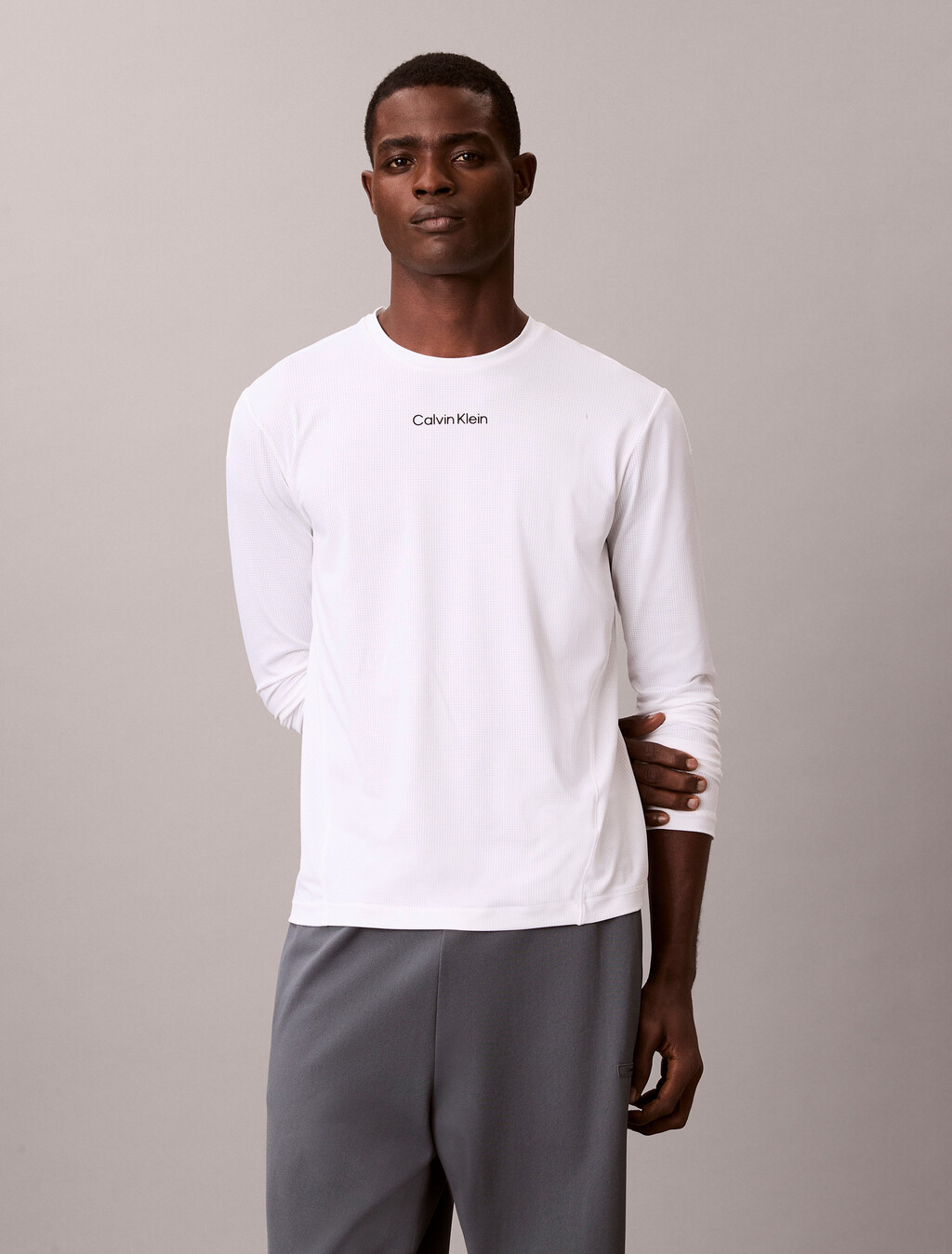 Sport Long Sleeve Tee, Classic White, hi-res