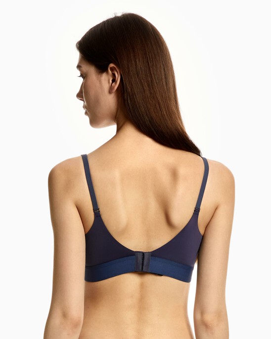 EMBOSSED ICON MICRO PUSH UP PLUNGE BRA