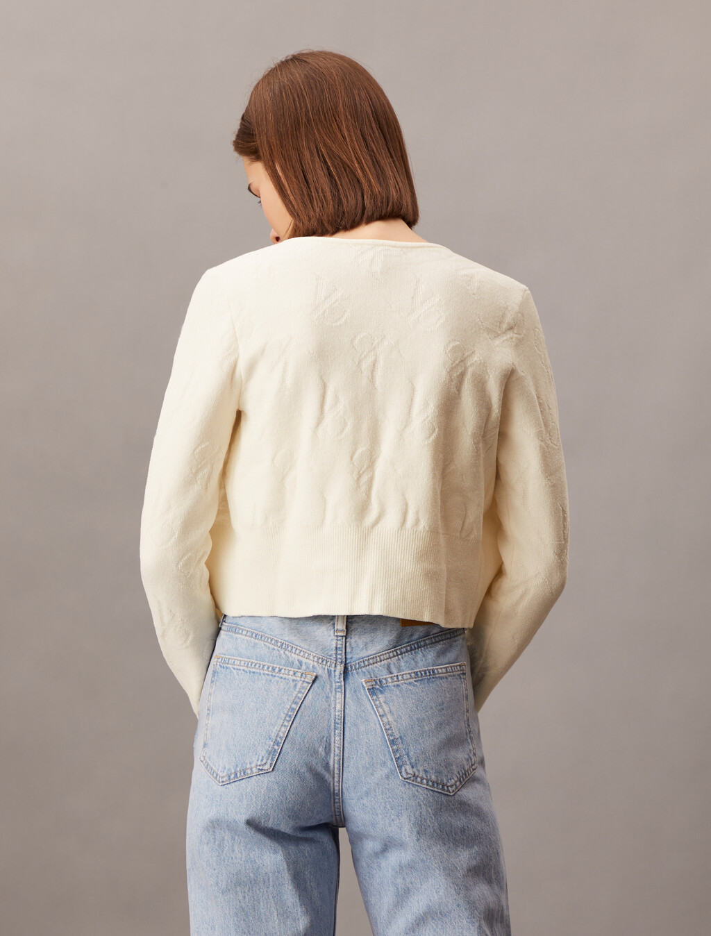 2 In 1 Cashmere Cardigan, Ivory, hi-res