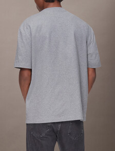 Calvin Logo Crew Neck Tee, Medium Grey Heather, hi-res