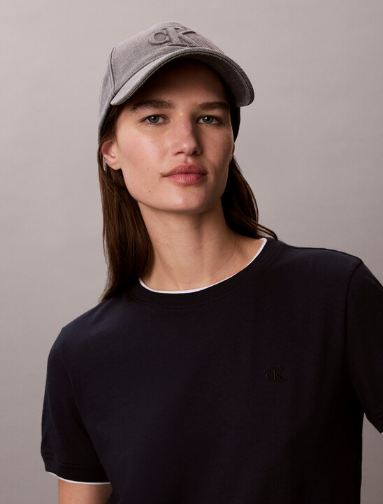 Contrast Trim Cotton Modal Tee
