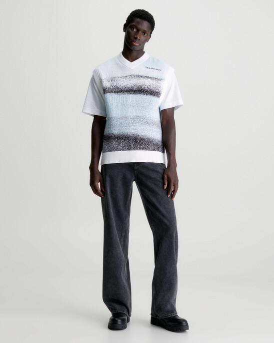 Cotton Jacquard Knit Vest