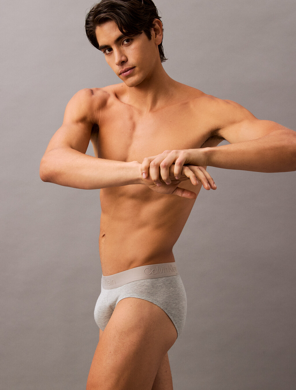 Ultra Soft Modal Hip Brief, Grey Heather, hi-res
