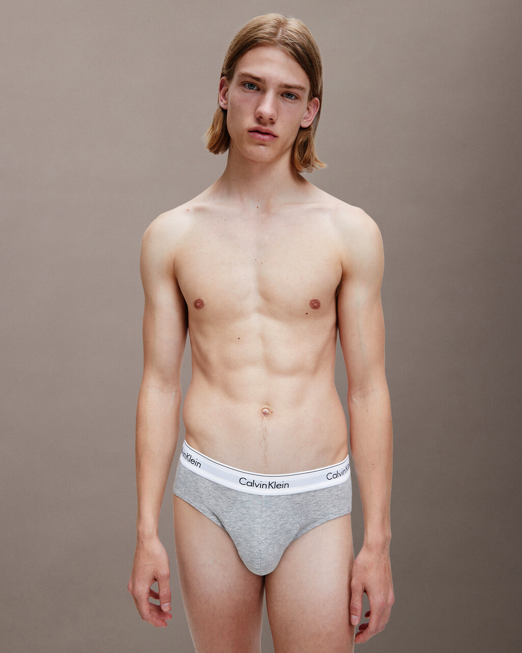 MODERN COTTON STRETCH HIP BRIEF - 2 PACK, 1 Grey Heather / 1 Black, hi-res