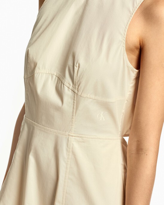 TIE-UP WOVEN DRESS