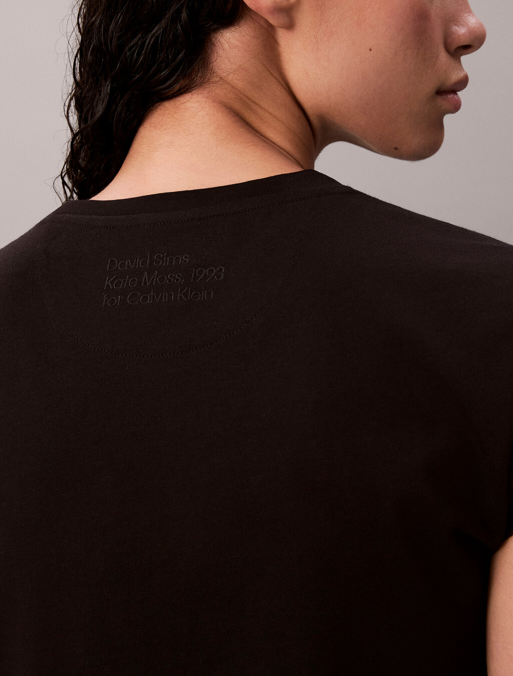 Kate Moss Graphic Baby Tee, Black, hi-res