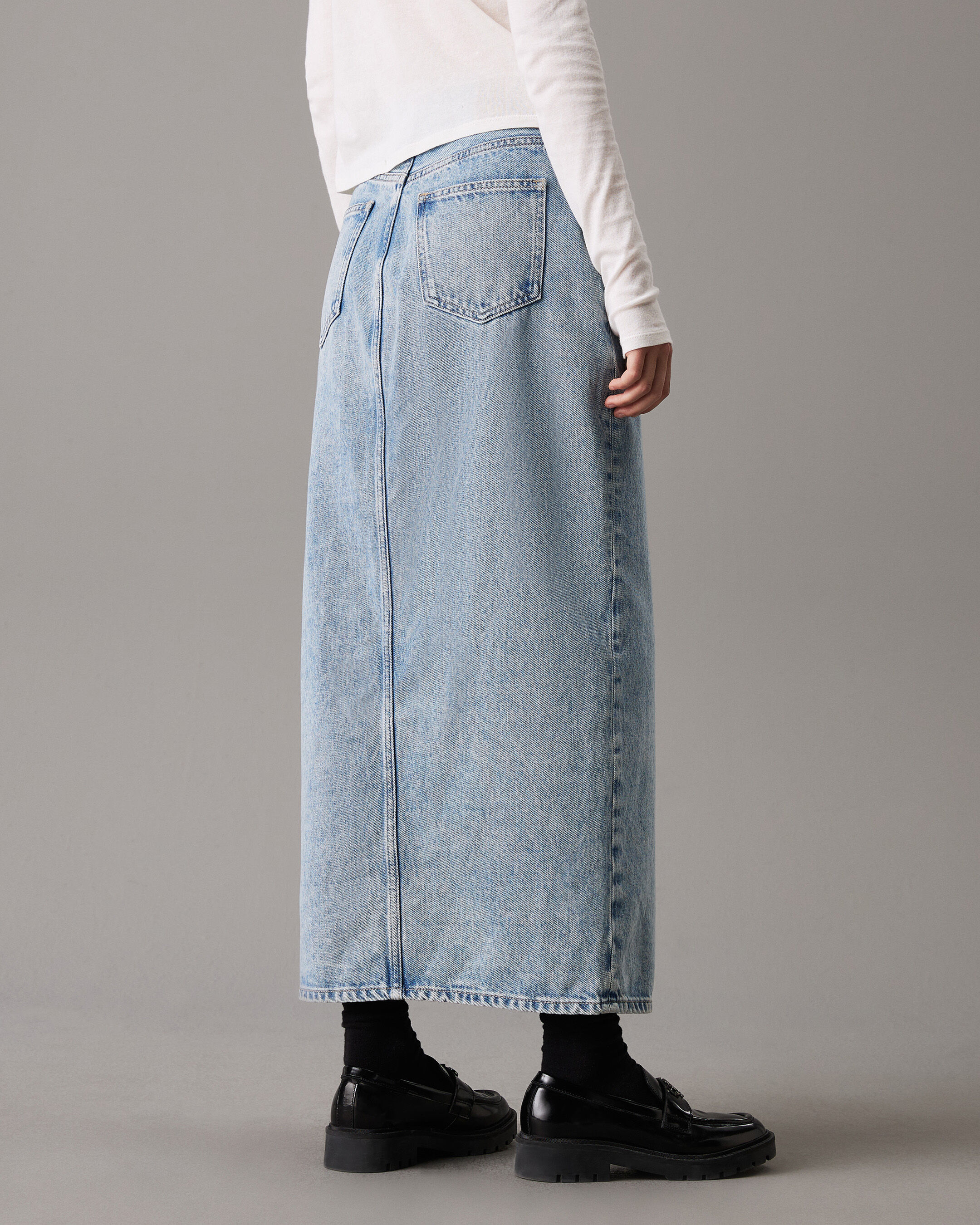 Denim Maxi Skirt | blue | Calvin Klein Malaysia