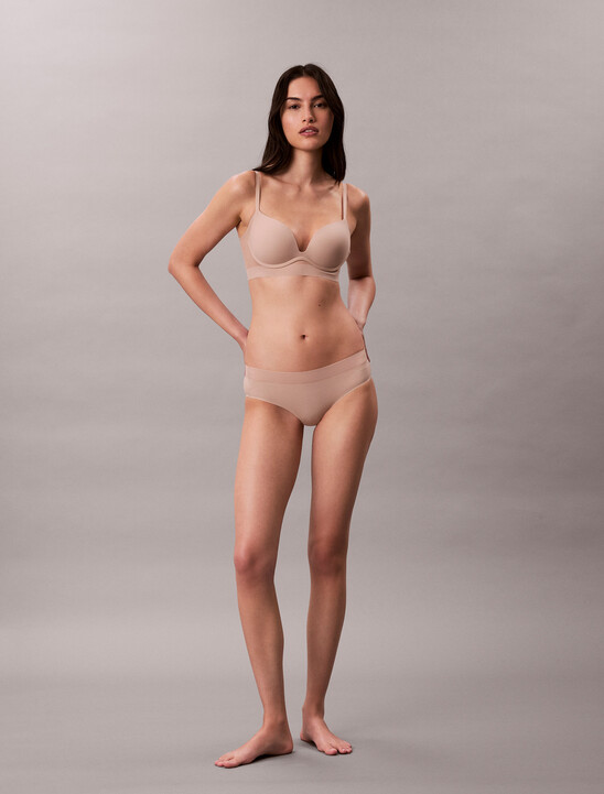 Invisibles Microfiber Mesh Push Up Plunge Bra