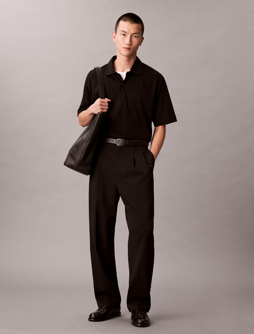 Premium Cotton Polo, Black, hi-res