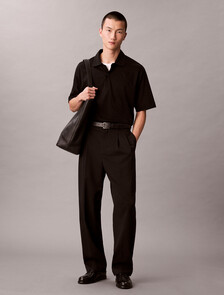 Premium Cotton Polo, Black, hi-res
