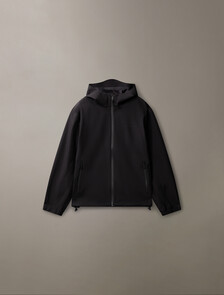 Water Resistant Unlined Rain Jacket, Black Beauty, hi-res