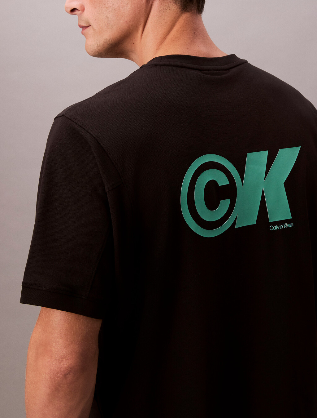 Cooling Pique Jersey Tee, Black, hi-res