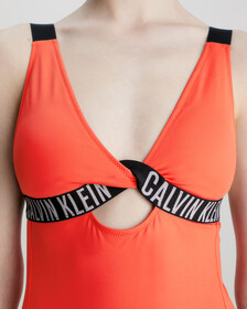 Intense Power Plunge Swimsuit, Bright Vermillion, hi-res