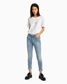 Calvin Straight Tee, Bright White 11-0601, hi-res